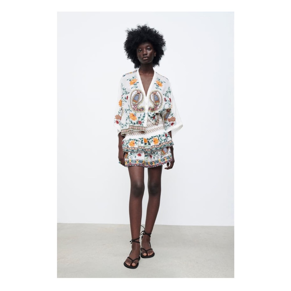 Zara Embroidered Skirt